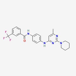 N-(4-{[6-Methyl-2-(piperidin-1-YL)pyrimidin-4-YL]amino}phenyl)-3-(trifluoromethyl)benzamide