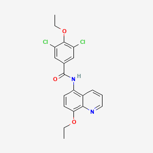 molecular formula C20H18Cl2N2O3 B11320248 3,5-dichloro-4-ethoxy-N-(8-ethoxyquinolin-5-yl)benzamide 