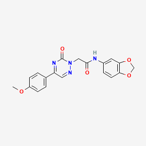 N-(1,3-benzodioxol-5-yl)-2-[5-(4-methoxyphenyl)-3-oxo-1,2,4-triazin-2(3H)-yl]acetamide