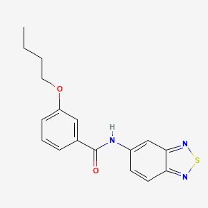 molecular formula C17H17N3O2S B11320289 N-(2,1,3-benzothiadiazol-5-yl)-3-butoxybenzamide 