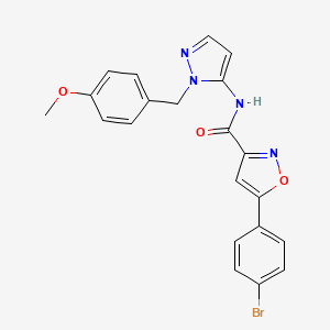 5-(4-bromophenyl)-N-[1-(4-methoxybenzyl)-1H-pyrazol-5-yl]-1,2-oxazole-3-carboxamide