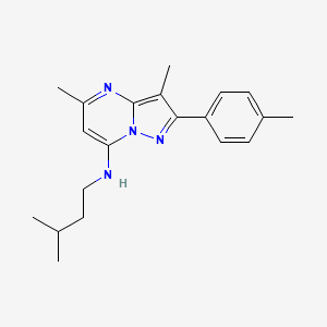 3,5-dimethyl-N-(3-methylbutyl)-2-(4-methylphenyl)pyrazolo[1,5-a]pyrimidin-7-amine