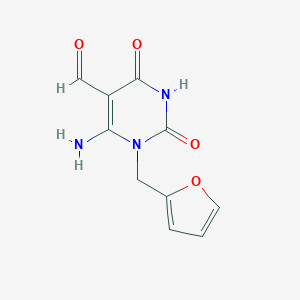 molecular formula C10H9N3O4 B113203 6-氨基-1-(呋喃-2-基甲基)-2,4-二氧代-1,2,3,4-四氢嘧啶-5-甲醛 CAS No. 890095-55-3