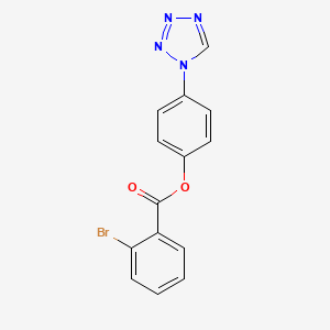 molecular formula C14H9BrN4O2 B11320316 4-(1H-tetrazol-1-yl)phenyl 2-bromobenzoate 