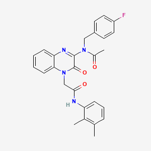 N-(4-{2-[(2,3-dimethylphenyl)amino]-2-oxoethyl}-3-oxo-3,4-dihydroquinoxalin-2-yl)-N-(4-fluorobenzyl)acetamide