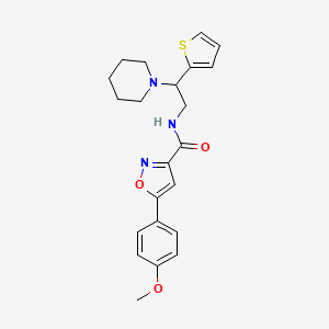 5-(4-methoxyphenyl)-N-[2-(piperidin-1-yl)-2-(thiophen-2-yl)ethyl]-1,2-oxazole-3-carboxamide