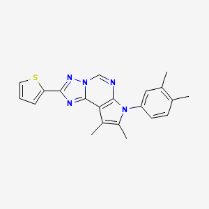 7-(3,4-dimethylphenyl)-8,9-dimethyl-2-(thiophen-2-yl)-7H-pyrrolo[3,2-e][1,2,4]triazolo[1,5-c]pyrimidine