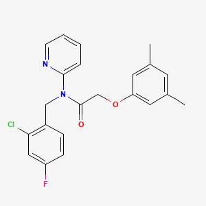 N-(2-chloro-4-fluorobenzyl)-2-(3,5-dimethylphenoxy)-N-(pyridin-2-yl)acetamide