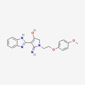 5-Amino-4-(1H-1,3-benzodiazol-2-YL)-1-[2-(4-methoxyphenoxy)ethyl]-2,3-dihydro-1H-pyrrol-3-one