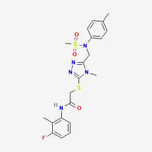 N-(3-fluoro-2-methylphenyl)-2-[(4-methyl-5-{[(4-methylphenyl)(methylsulfonyl)amino]methyl}-4H-1,2,4-triazol-3-yl)sulfanyl]acetamide