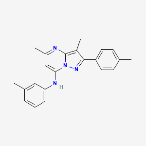 molecular formula C22H22N4 B11320443 3,5-dimethyl-N-(3-methylphenyl)-2-(4-methylphenyl)pyrazolo[1,5-a]pyrimidin-7-amine 