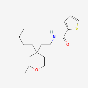 molecular formula C19H31NO2S B11320465 N-[2-[2,2-dimethyl-4-(3-methylbutyl)oxan-4-yl]ethyl]thiophene-2-carboxamide CAS No. 848930-24-5