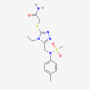 2-[(4-ethyl-5-{[(4-methylphenyl)(methylsulfonyl)amino]methyl}-4H-1,2,4-triazol-3-yl)sulfanyl]acetamide