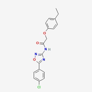 molecular formula C18H16ClN3O3 B11320472 N-[5-(4-chlorophenyl)-1,2,4-oxadiazol-3-yl]-2-(4-ethylphenoxy)acetamide 