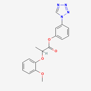 molecular formula C17H16N4O4 B11320494 3-(1H-tetrazol-1-yl)phenyl 2-(2-methoxyphenoxy)propanoate 