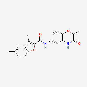 3,5-dimethyl-N-(2-methyl-3-oxo-3,4-dihydro-2H-1,4-benzoxazin-6-yl)-1-benzofuran-2-carboxamide