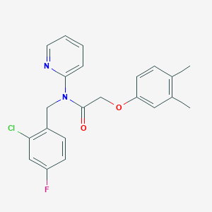 N-(2-chloro-4-fluorobenzyl)-2-(3,4-dimethylphenoxy)-N-(pyridin-2-yl)acetamide