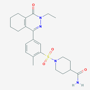 1-{[5-(3-Ethyl-4-oxo-3,4,5,6,7,8-hexahydrophthalazin-1-yl)-2-methylphenyl]sulfonyl}piperidine-4-carboxamide