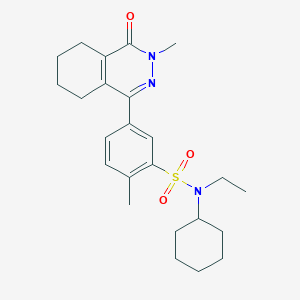 N-cyclohexyl-N-ethyl-2-methyl-5-(3-methyl-4-oxo-3,4,5,6,7,8-hexahydrophthalazin-1-yl)benzenesulfonamide