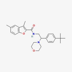 N-[2-(4-tert-butylphenyl)-2-(morpholin-4-yl)ethyl]-3,5-dimethyl-1-benzofuran-2-carboxamide