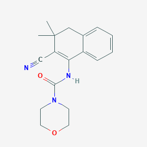 N-(2-cyano-3,3-dimethyl-3,4-dihydronaphthalen-1-yl)morpholine-4-carboxamide