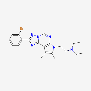 2-[2-(2-bromophenyl)-8,9-dimethyl-7H-pyrrolo[3,2-e][1,2,4]triazolo[1,5-c]pyrimidin-7-yl]-N,N-diethylethanamine