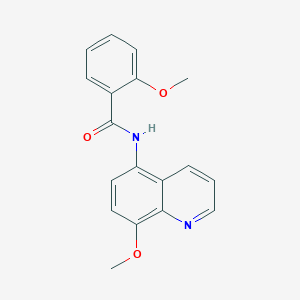 molecular formula C18H16N2O3 B11320601 2-methoxy-N-(8-methoxyquinolin-5-yl)benzamide 