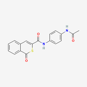 molecular formula C18H14N2O3S B11320604 N-[4-(acetylamino)phenyl]-1-oxo-1H-isothiochromene-3-carboxamide 