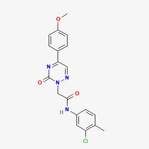 N-(3-chloro-4-methylphenyl)-2-[5-(4-methoxyphenyl)-3-oxo-1,2,4-triazin-2(3H)-yl]acetamide