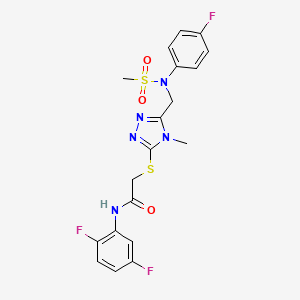 N-(2,5-difluorophenyl)-2-[(5-{[(4-fluorophenyl)(methylsulfonyl)amino]methyl}-4-methyl-4H-1,2,4-triazol-3-yl)sulfanyl]acetamide