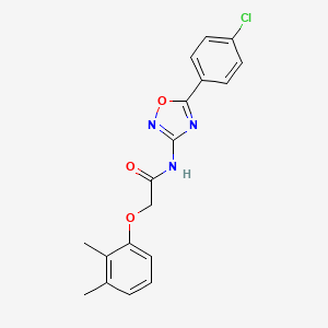 molecular formula C18H16ClN3O3 B11320615 N-[5-(4-chlorophenyl)-1,2,4-oxadiazol-3-yl]-2-(2,3-dimethylphenoxy)acetamide 