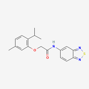 N-(2,1,3-benzothiadiazol-5-yl)-2-[5-methyl-2-(propan-2-yl)phenoxy]acetamide