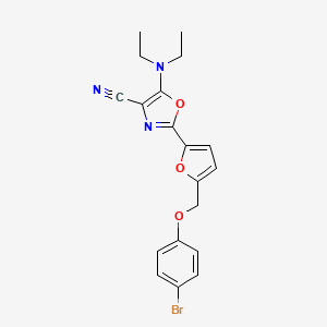 2-{5-[(4-Bromophenoxy)methyl]furan-2-yl}-5-(diethylamino)-1,3-oxazole-4-carbonitrile