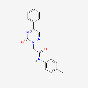 molecular formula C19H18N4O2 B11320646 N-(3,4-dimethylphenyl)-2-(3-oxo-5-phenyl-1,2,4-triazin-2(3H)-yl)acetamide 