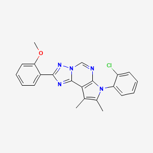 2-[7-(2-Chlorophenyl)-8,9-dimethyl-7H-pyrrolo[3,2-E][1,2,4]triazolo[1,5-C]pyrimidin-2-YL]phenyl methyl ether