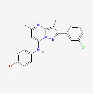 2-(3-chlorophenyl)-N-(4-methoxyphenyl)-3,5-dimethylpyrazolo[1,5-a]pyrimidin-7-amine