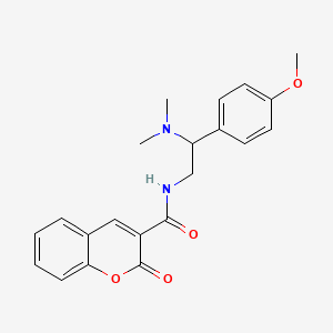 molecular formula C21H22N2O4 B11320662 N-[2-(dimethylamino)-2-(4-methoxyphenyl)ethyl]-2-oxo-2H-chromene-3-carboxamide 