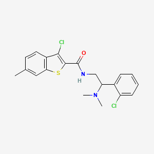 3-chloro-N-[2-(2-chlorophenyl)-2-(dimethylamino)ethyl]-6-methyl-1-benzothiophene-2-carboxamide