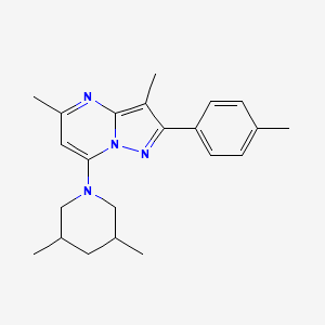 7-(3,5-Dimethylpiperidin-1-yl)-3,5-dimethyl-2-(4-methylphenyl)pyrazolo[1,5-a]pyrimidine