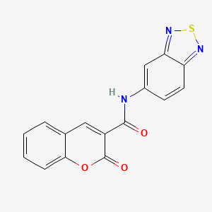 molecular formula C16H9N3O3S B11320730 N-(2,1,3-benzothiadiazol-5-yl)-2-oxo-2H-chromene-3-carboxamide 