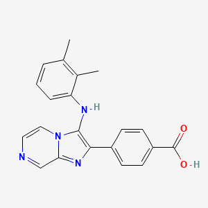 molecular formula C21H18N4O2 B11320749 4-{3-[(2,3-Dimethylphenyl)amino]imidazo[1,2-a]pyrazin-2-yl}benzoic acid 