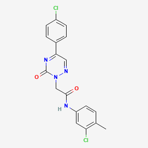 N-(3-chloro-4-methylphenyl)-2-[5-(4-chlorophenyl)-3-oxo-1,2,4-triazin-2(3H)-yl]acetamide