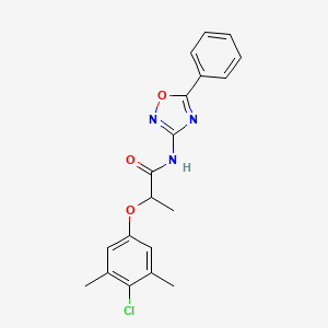 2-(4-chloro-3,5-dimethylphenoxy)-N-(5-phenyl-1,2,4-oxadiazol-3-yl)propanamide