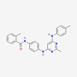 2-methyl-N-[4-({2-methyl-6-[(4-methylphenyl)amino]pyrimidin-4-yl}amino)phenyl]benzamide