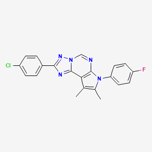 2-(4-chlorophenyl)-7-(4-fluorophenyl)-8,9-dimethyl-7H-pyrrolo[3,2-e][1,2,4]triazolo[1,5-c]pyrimidine