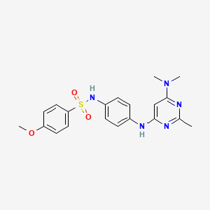 N-(4-((6-(dimethylamino)-2-methylpyrimidin-4-yl)amino)phenyl)-4-methoxybenzenesulfonamide