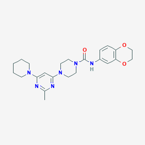 N-(2,3-dihydrobenzo[b][1,4]dioxin-6-yl)-4-(2-methyl-6-(piperidin-1-yl)pyrimidin-4-yl)piperazine-1-carboxamide