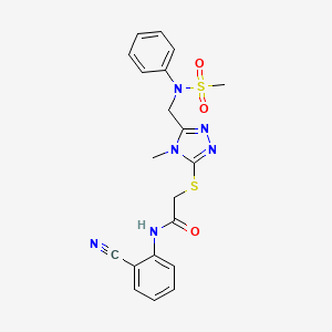 N-(2-cyanophenyl)-2-[(4-methyl-5-{[(methylsulfonyl)(phenyl)amino]methyl}-4H-1,2,4-triazol-3-yl)sulfanyl]acetamide