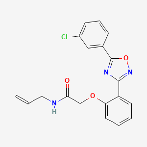 2-{2-[5-(3-chlorophenyl)-1,2,4-oxadiazol-3-yl]phenoxy}-N-(prop-2-en-1-yl)acetamide