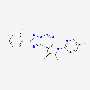 7-(5-Bromo-2-pyridyl)-8,9-dimethyl-2-(2-methylphenyl)-7H-pyrrolo[3,2-E][1,2,4]triazolo[1,5-C]pyrimidine